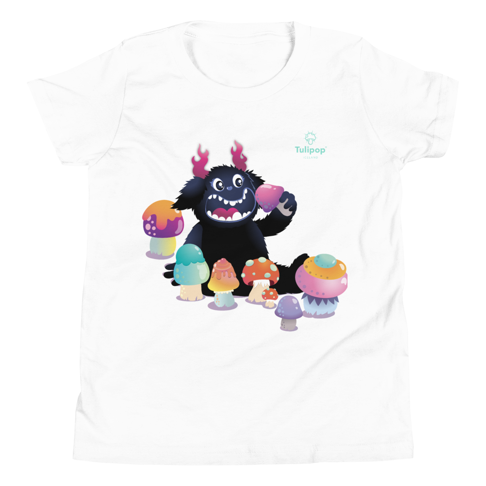 Fred Eating Mushrooms Youth Short Sleeve T-Shirt