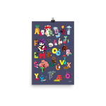 Icelandic ABC Poster Grey