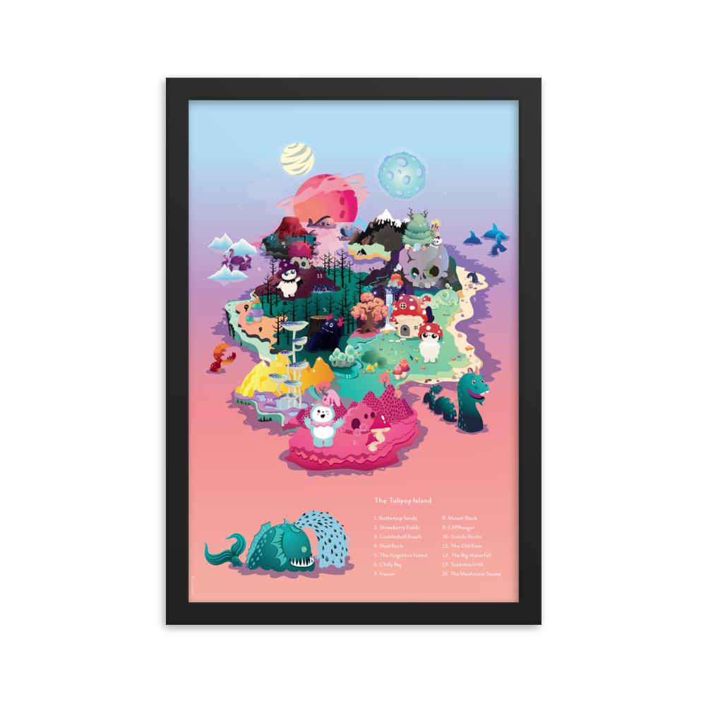 Poster incorniciato di Tulipop Island