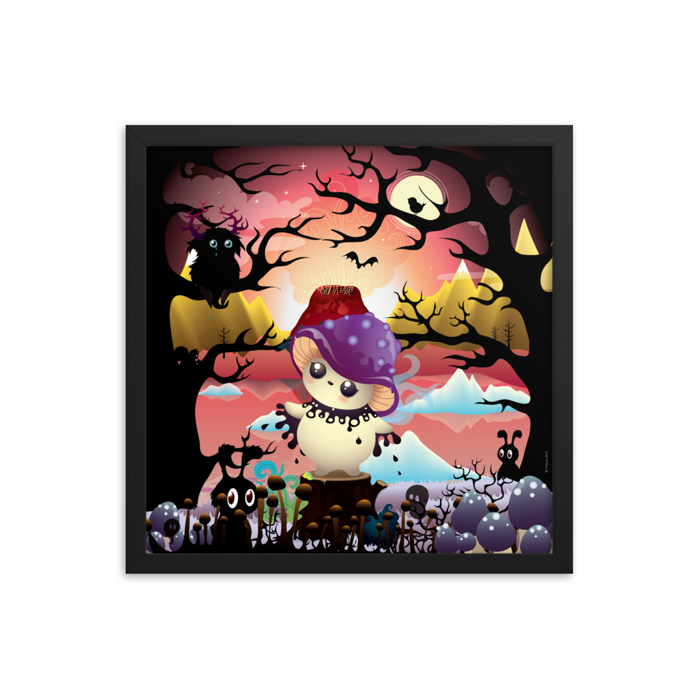 Poster vintage Gloomy incorniciato