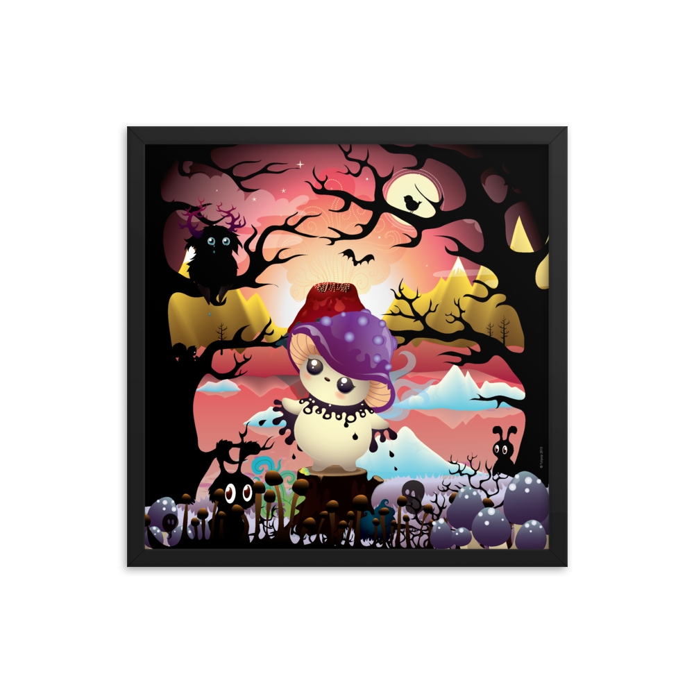 Poster vintage Gloomy incorniciato
