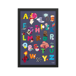 Framed ABC Grey poster