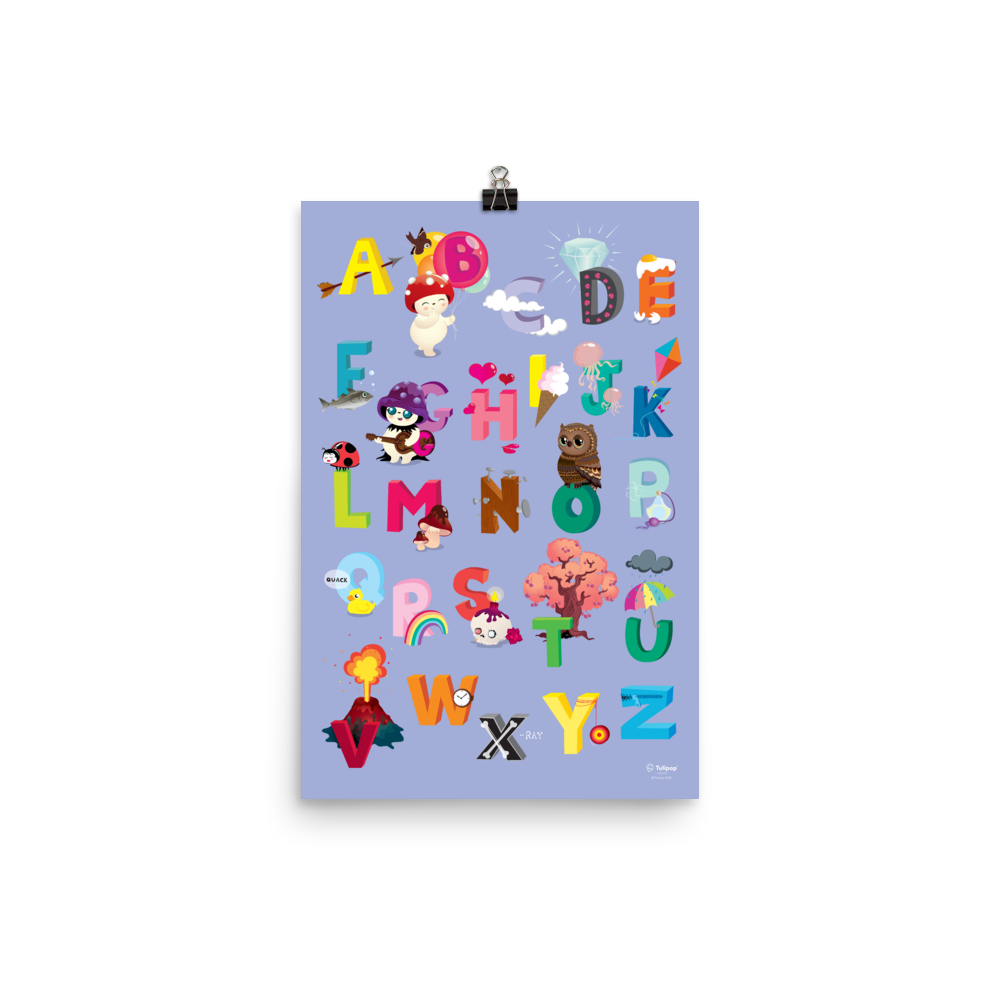 ABC Purple Poster