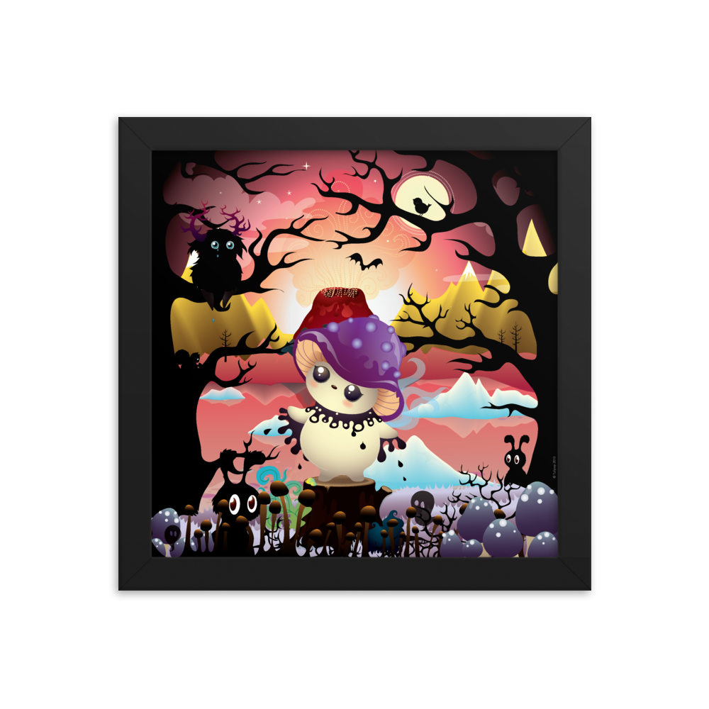 Poster vintage Gloomy incorniciato