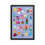 Framed Purple ABC poster