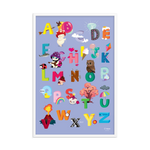 Framed Purple ABC poster