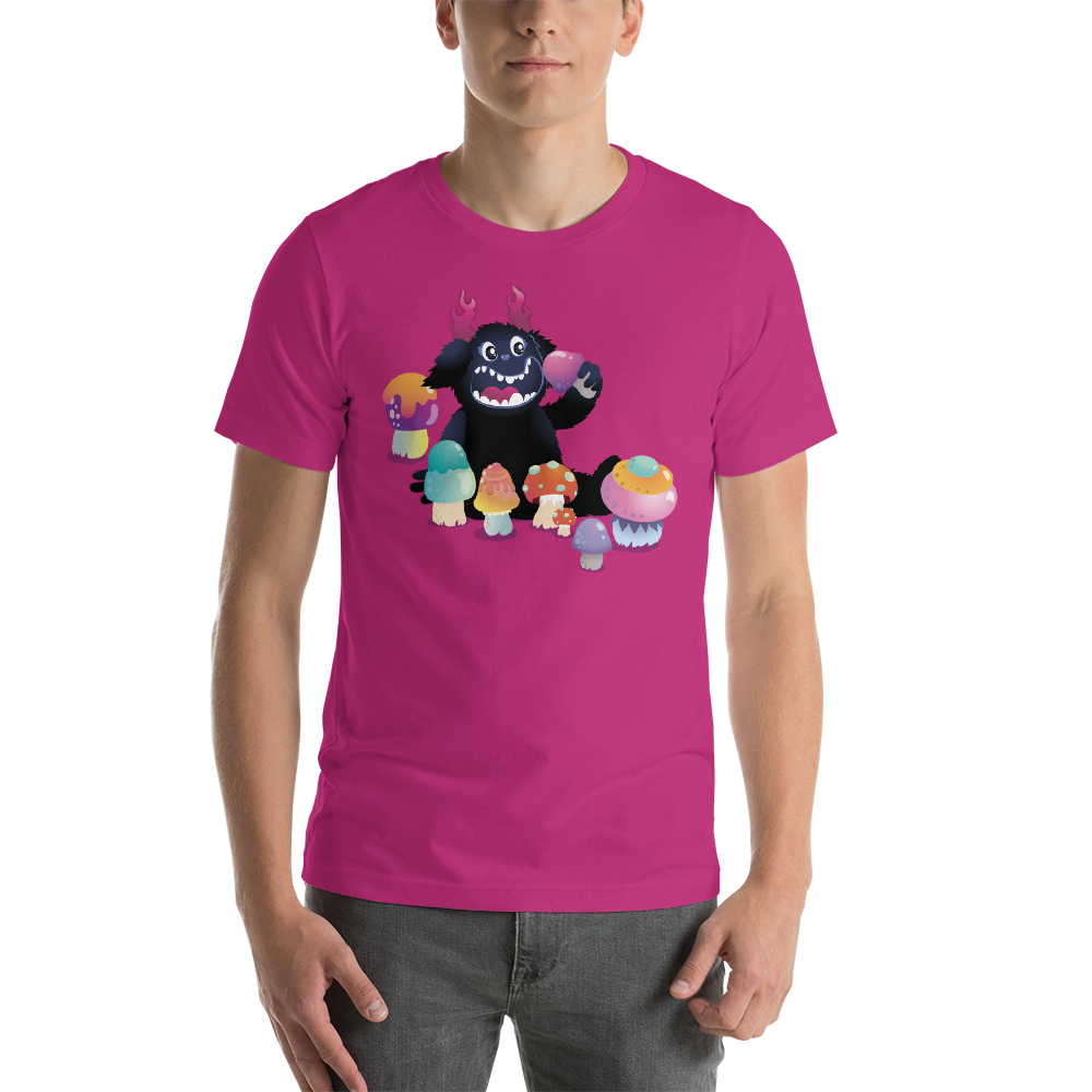 Fred Eating Mushrooms Adult Unisex T-Shirt