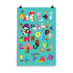Icelandic ABC Poster Turquoise