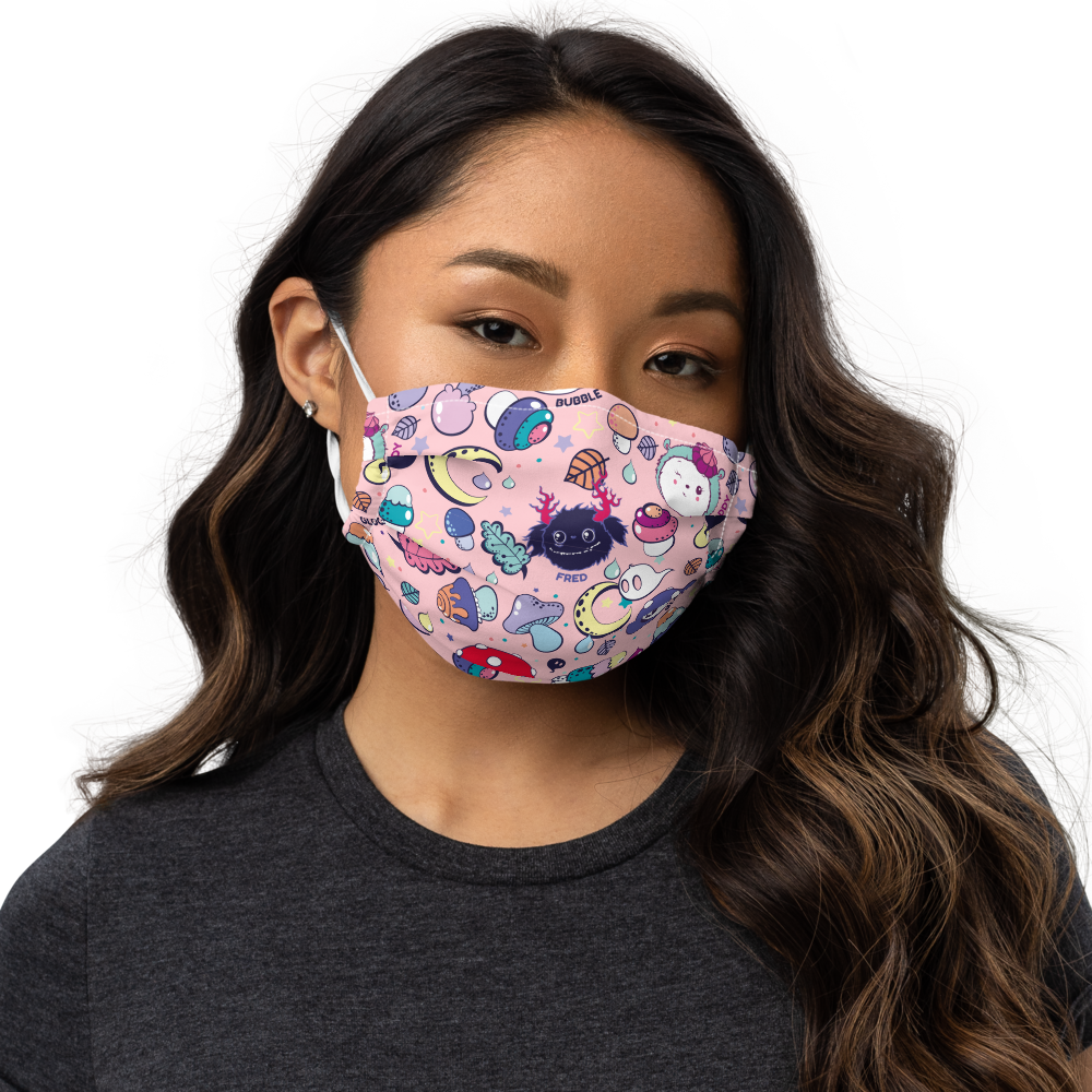 Pink Face Mask with Pattern