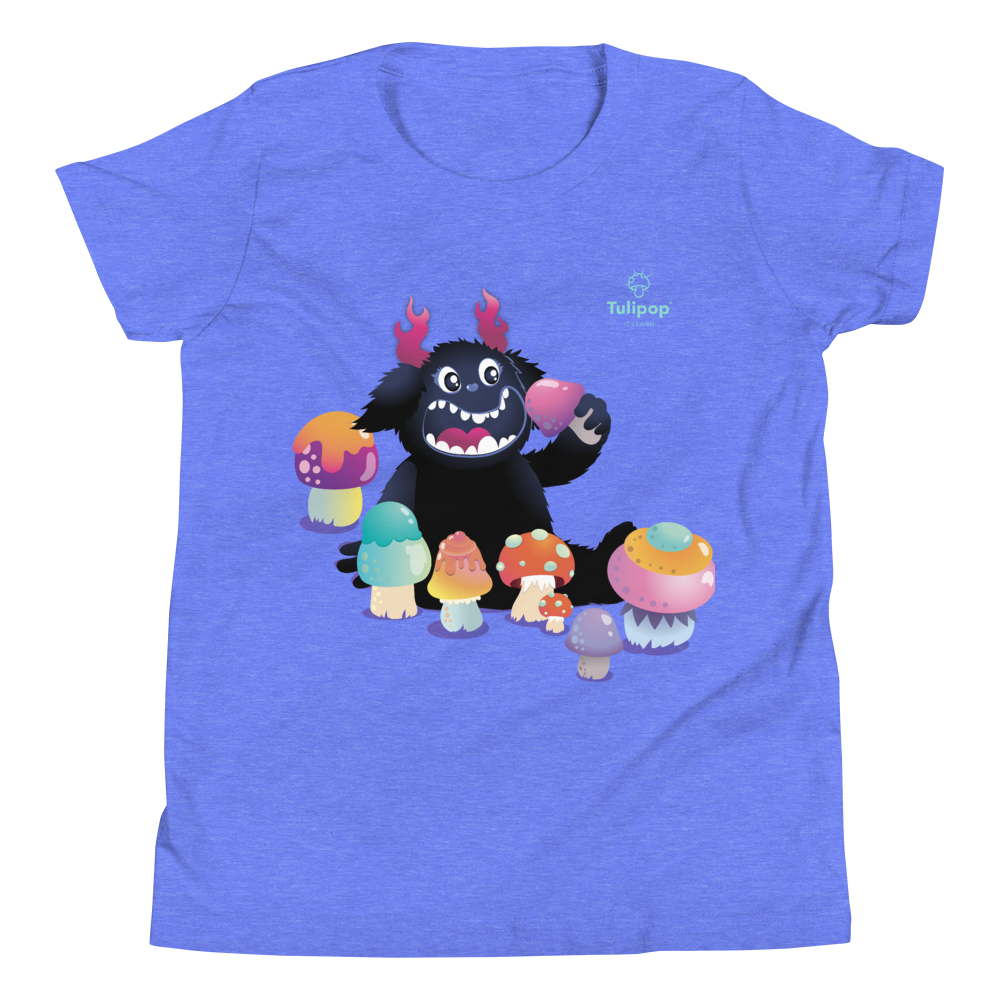Fred Eating Mushrooms Youth Short Sleeve T-Shirt