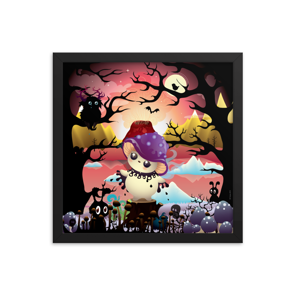 Poster vintage Gloomy incorniciato
