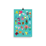 ABC Turquoise Poster