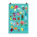 ABC Turquoise Poster