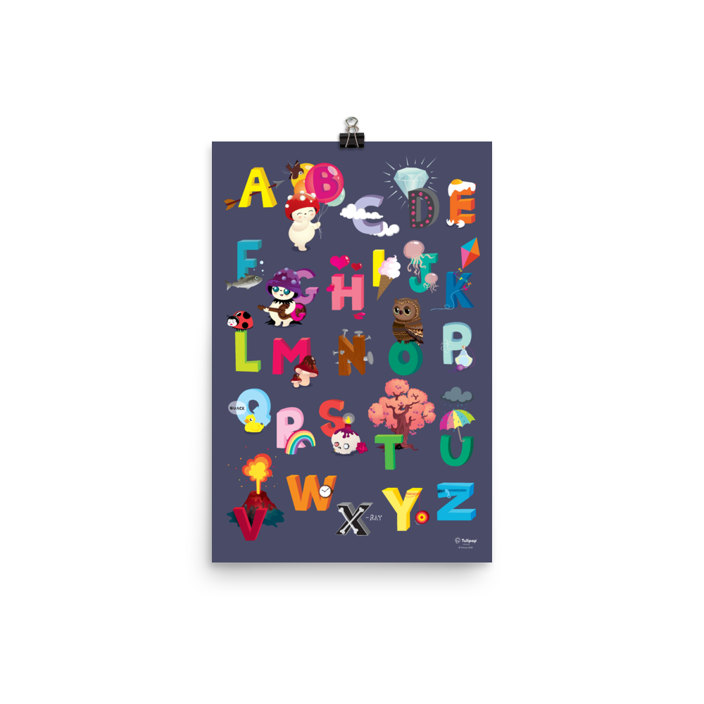 ABC Grey Poster