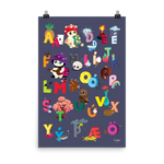 Icelandic ABC Poster Grey