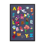 Framed ABC Grey poster