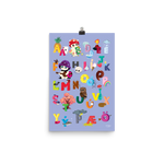 Icelandic ABC Poster Purple