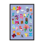 Framed Purple ABC poster