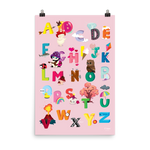 ABC Pink Poster